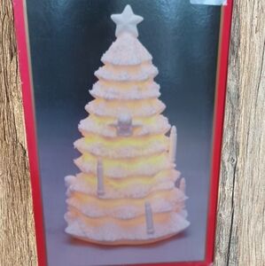 Centurion Collection BISQUE LIGHT-UP CHRISTMAS TREE Angel Faces Orig Box Works